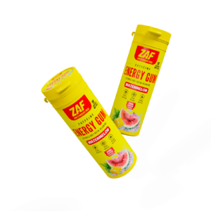ZAF Caffeine Energy Gum, Watermelon, two tubes, 60mg caffeine per piece